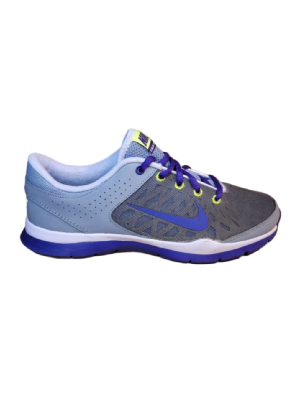 Nike Flex Trainer 3 Gray and Purple Athletic Womens Size 8.5 Sneakers